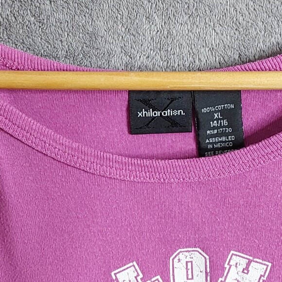 Vintage Xhilaration Pink Cheerleading Squad Tank Top Girl's Size 14/16 - Picture 2 of 5